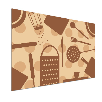 Glasrückwand für die küche Küchenutensilien