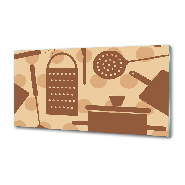 Glasrückwand für die küche Küchenutensilien