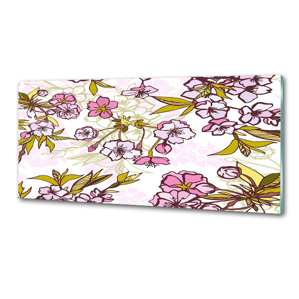 Küchen wandpaneel Kirschblüten