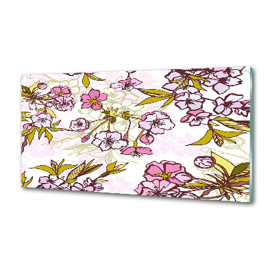 Küchen wandpaneel Kirschblüten