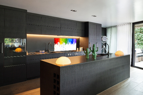 Küchen wandpaneel Regenbogenflecken