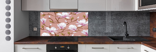 Glasrückwand für die küche Magnolie