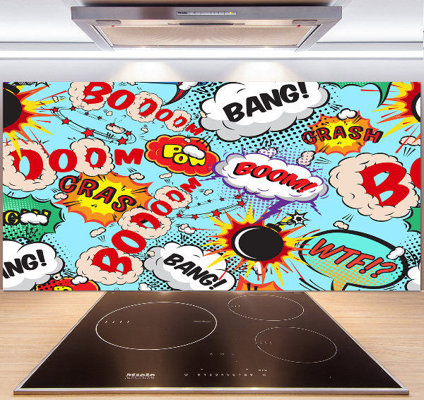 Platte für Küchenrückwand Comics