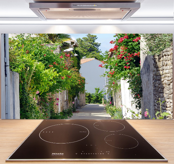 Glasrückwand für die küche Blumenallee