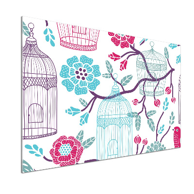 Platte für Küchenrückwand Vogelkäfige