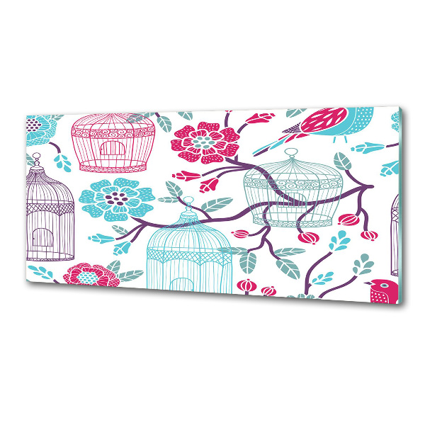 Platte für Küchenrückwand Vogelkäfige