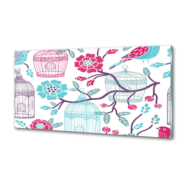 Platte für Küchenrückwand Vogelkäfige