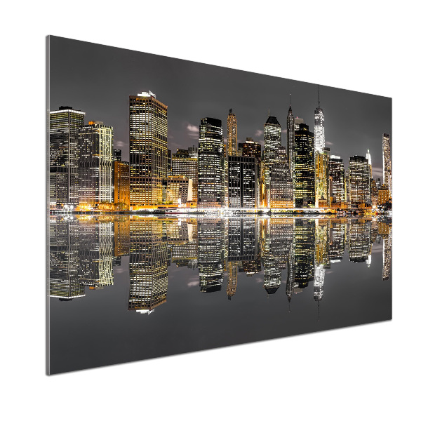 Küchen wandpaneel New York bei Nacht