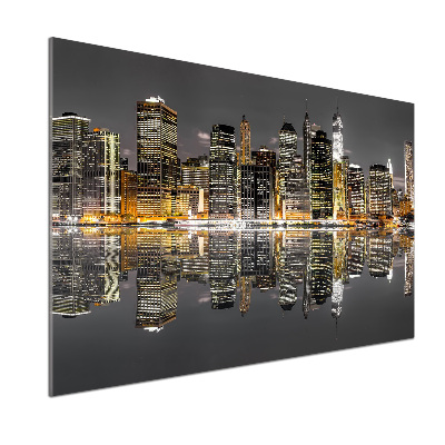 Küchen wandpaneel New York bei Nacht