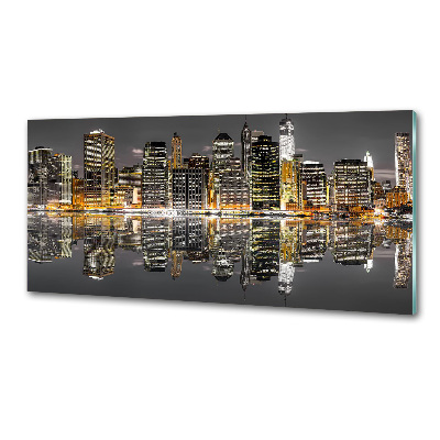 Küchen wandpaneel New York bei Nacht