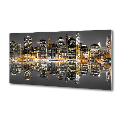 Küchen wandpaneel New York bei Nacht