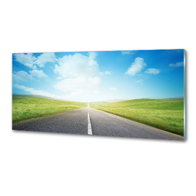 Glasrückwand für die küche Der Weg durch die Wiese