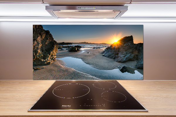 Küchen wandpaneel Felsen am Strand