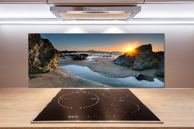 Küchen wandpaneel Felsen am Strand