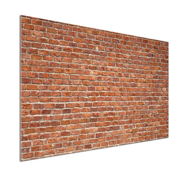 Glasrückwand für die küche Ziegelmauer