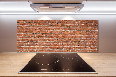 Glasrückwand für die küche Ziegelmauer