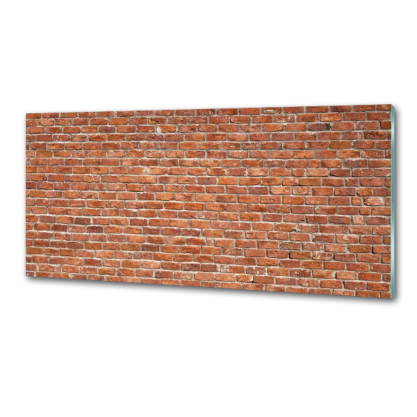 Glasrückwand für die küche Ziegelmauer