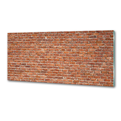 Glasrückwand für die küche Ziegelmauer
