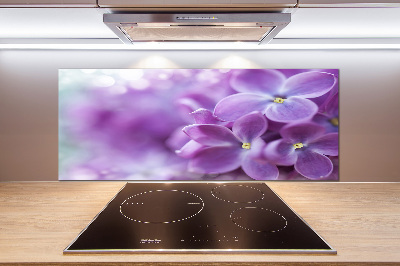 Glasrückwand für die küche Fliederblüten