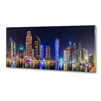 Platte für Küchenrückwand Dubai bei Nacht