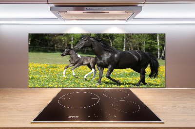 Platte für Küchenrückwand Stute mit Fohlen