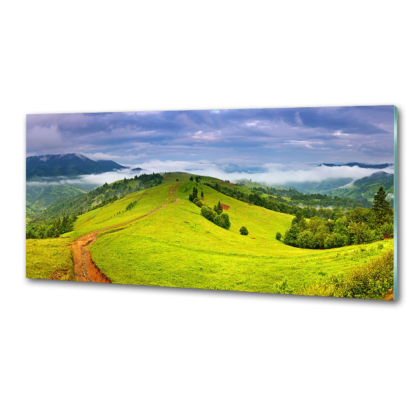 Platte für Küchenrückwand Grüne Hügel