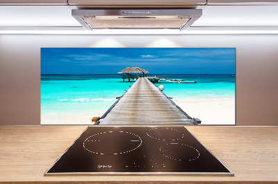 Küchen wandpaneel Holzsteg