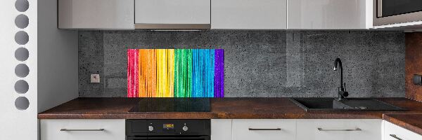 Glasrückwand für die küche Bunte Streifen