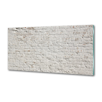 Glasrückwand für die küche Ziegelmauer