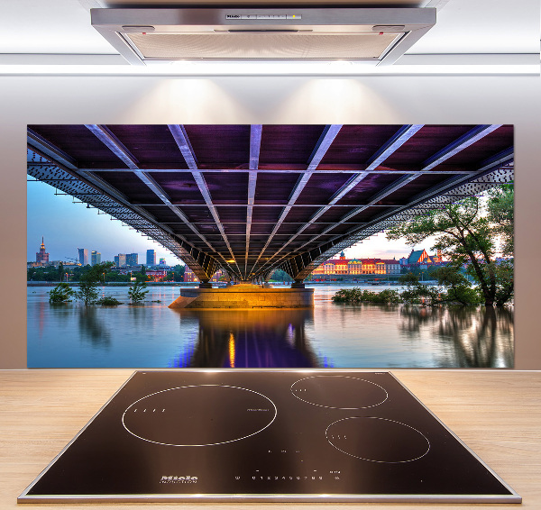 Glasrückwand für die küche Brücke in Warschau