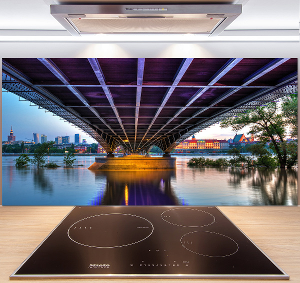 Glasrückwand für die küche Brücke in Warschau