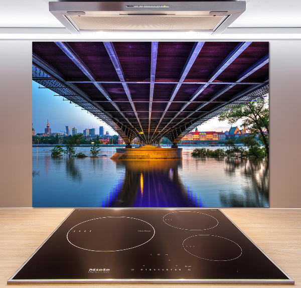 Glasrückwand für die küche Brücke in Warschau