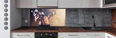 Küchen wandpaneel Muskelaufbau