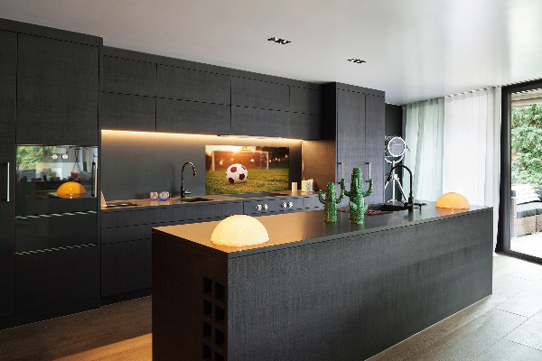 Glasrückwand für die küche Der Ball auf dem Spielfeld