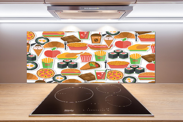 Küchen wandpaneel Fastfood