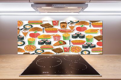 Küchen wandpaneel Fastfood