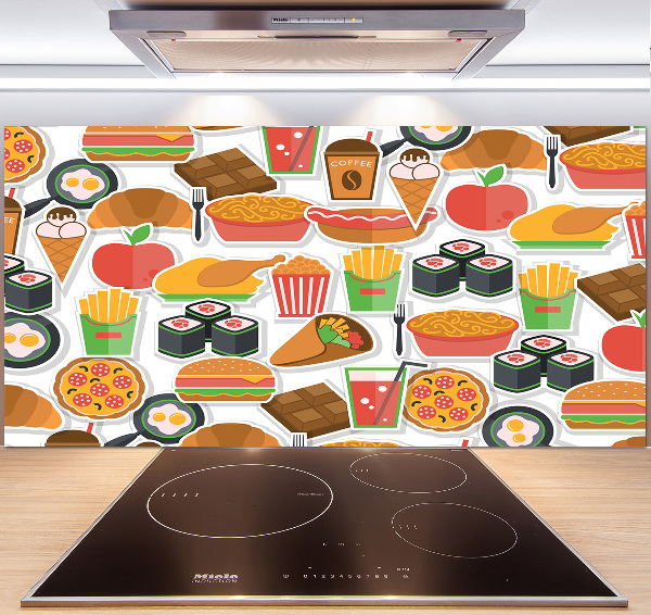 Küchen wandpaneel Fastfood