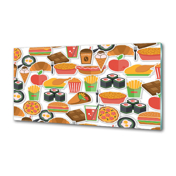 Küchen wandpaneel Fastfood