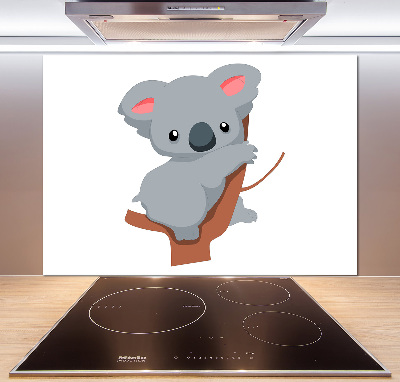 Glasrückwand für die küche Koala auf einem Baum