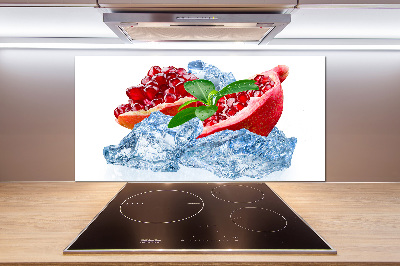 Glasrückwand für die küche Granatapfel mit Eis