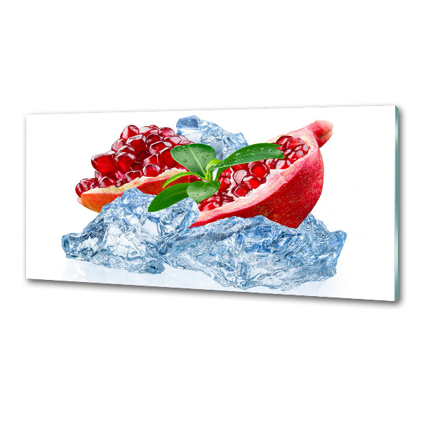 Glasrückwand für die küche Granatapfel mit Eis