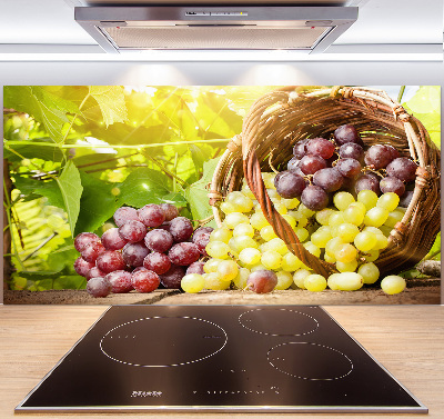 Platte für Küchenrückwand Trauben in einem Korb