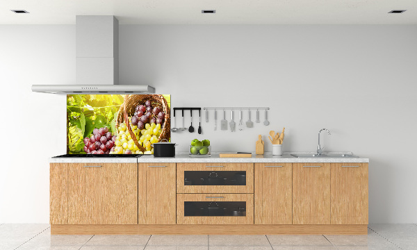 Platte für Küchenrückwand Trauben in einem Korb