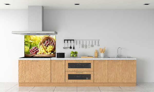 Platte für Küchenrückwand Trauben in einem Korb