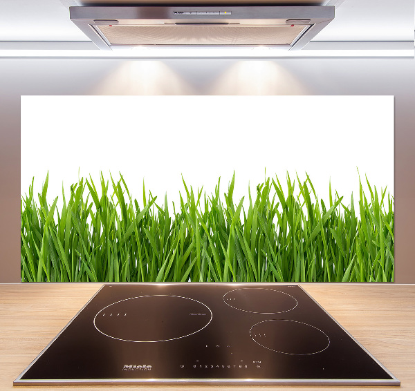 Glasrückwand für die küche Gras