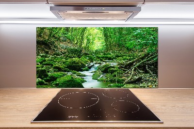 Küchen wandpaneel Ein Bach im Wald