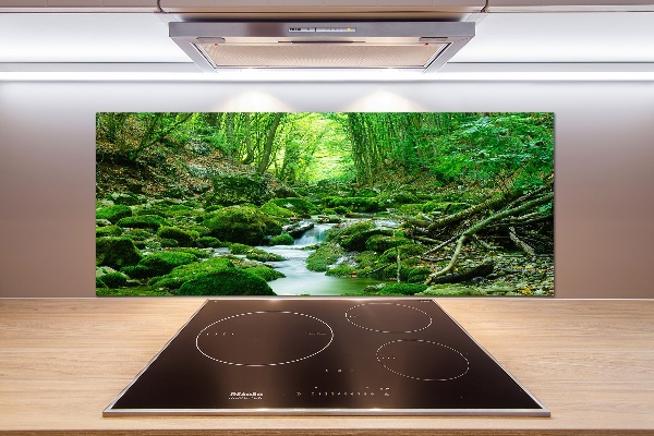 Küchen wandpaneel Ein Bach im Wald