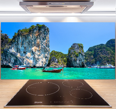 Glasrückwand für die küche Boote Thailand