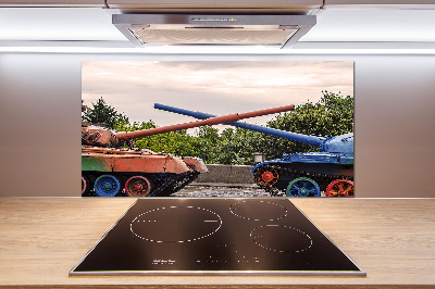 Platte für Küchenrückwand Zwei Panzer