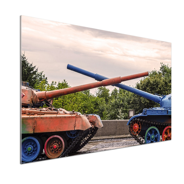 Platte für Küchenrückwand Zwei Panzer